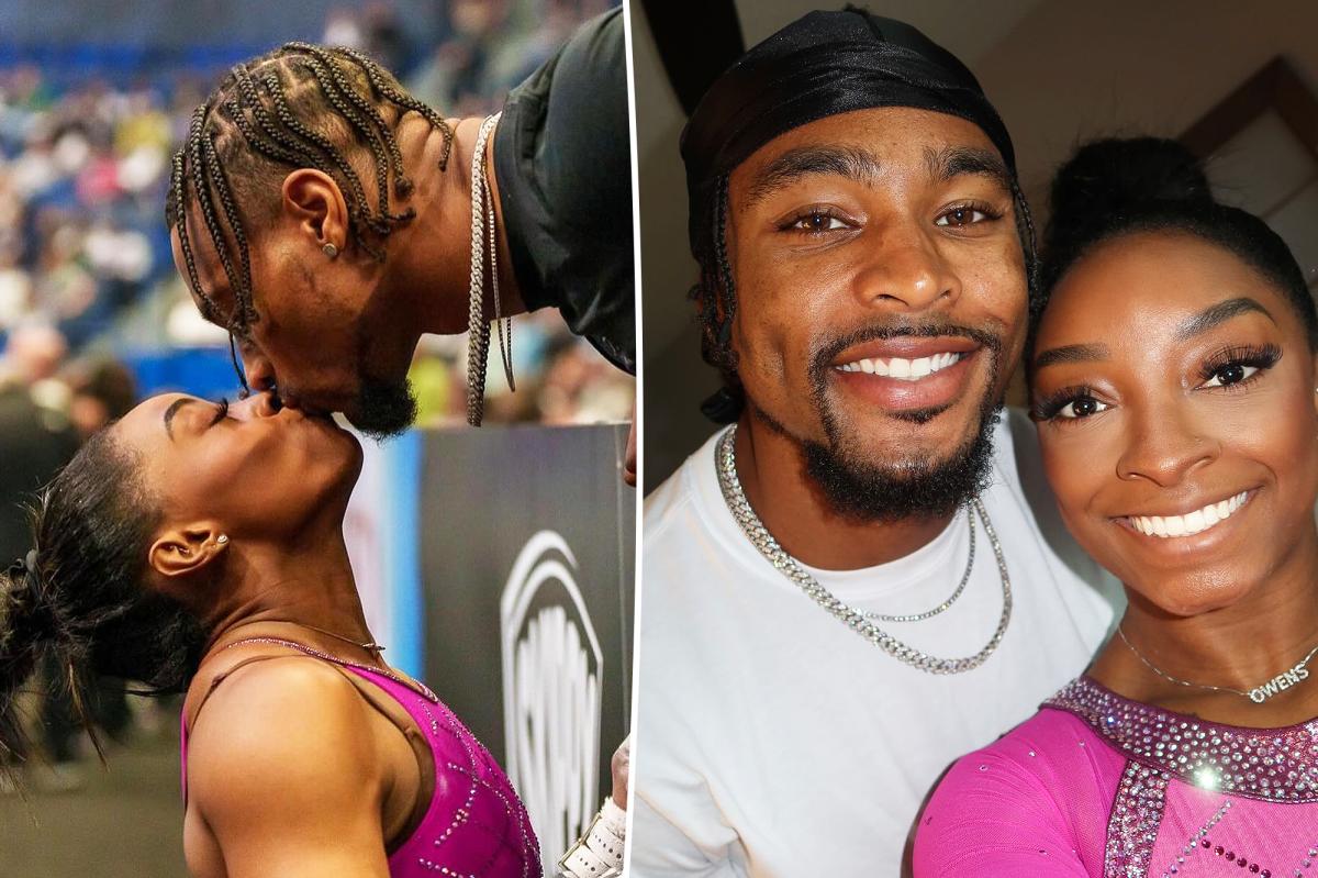 Just In Simone Biles’ Husband Jonathan Owens shower kisses on his Wife