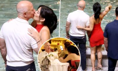 Just in : Jeff Bezos and Lauren Sánchez share sweet kiss in front of Trevi Fountain before romantic dinner date in….See more